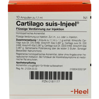 Cartilago suis Injeel ampolas 10 x 1,1 ml