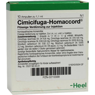 Cimicifuga Homaccord ampolas 10 x 1,1 ml