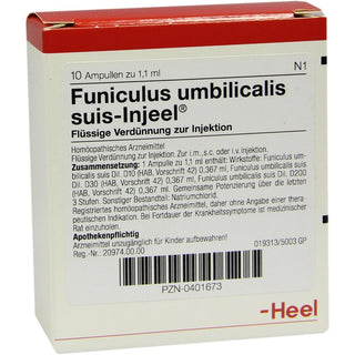 Funiculus umbilicalis suis Injeel ampolas 10 x 1,1 ml