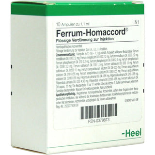 Ferrum Homaccord ampolas 10 x 1,1 ml