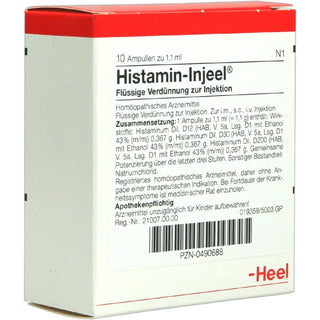 Histamin Injeel ampolas 10 x 1,1 ml